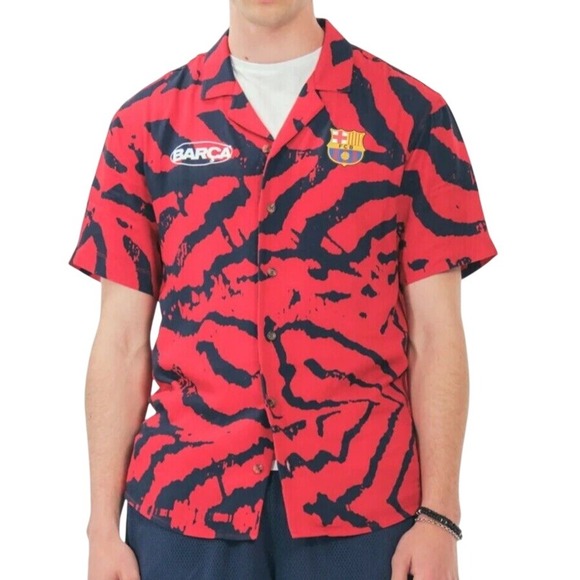 Other - FC Barcelona Barca FCB Football Jersey Shirt Animal Print Red Black sz XXL